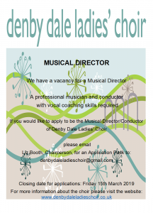 denby dale ladies choir musical director