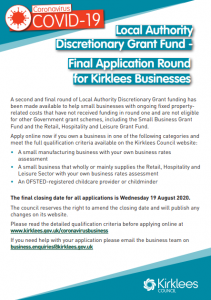 Kirklees discretionary grant fund