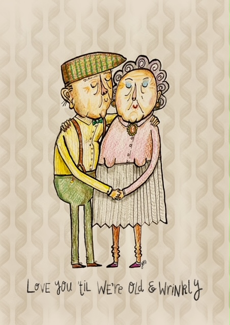 Jane Middleton Art Old and wrinkly love