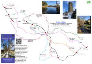 Denby Dale Train Walks map