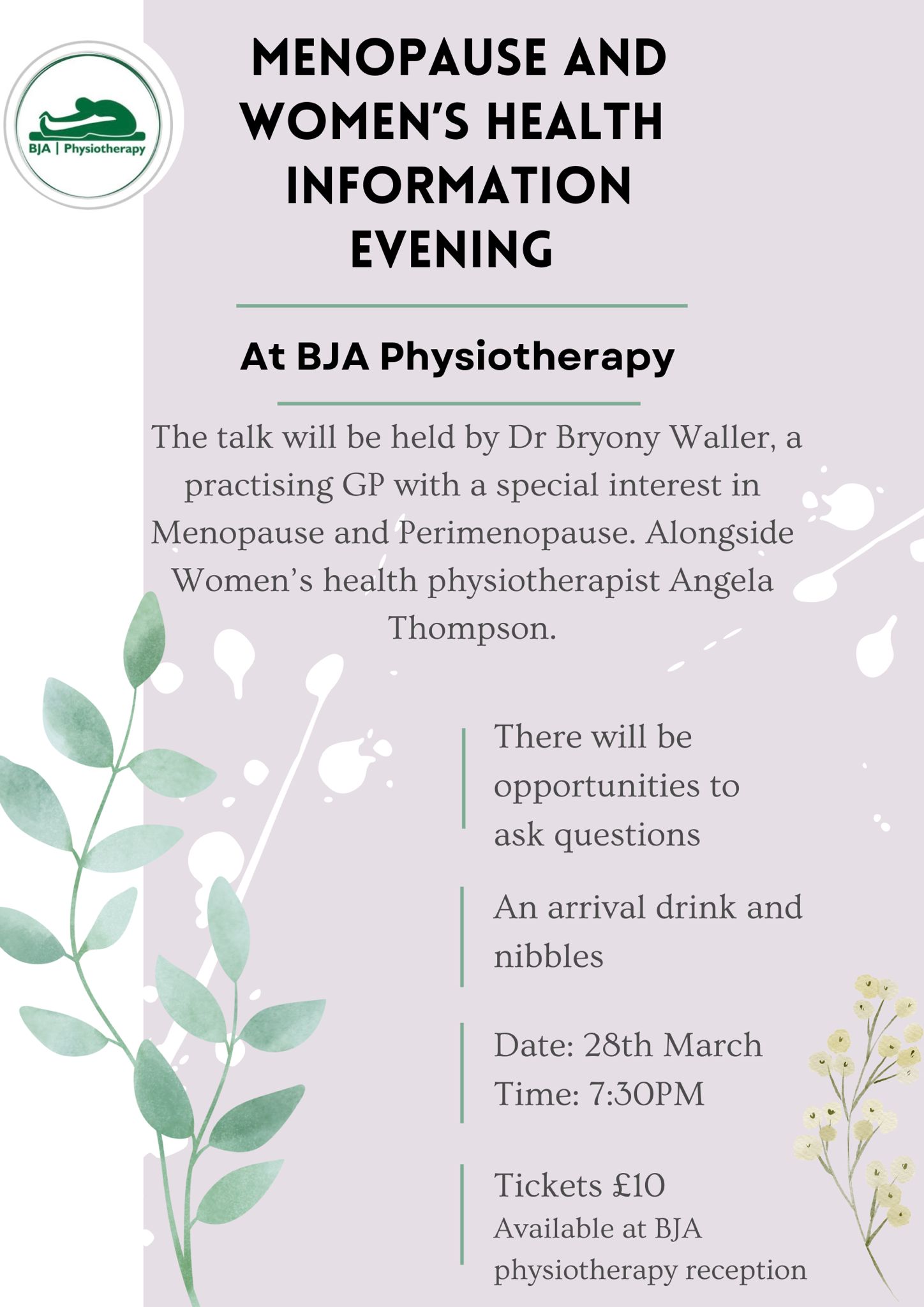 Menopause and Womens Health information evening