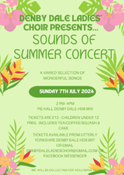 Summer Choir Concert Denby Dale ladies choir Poster