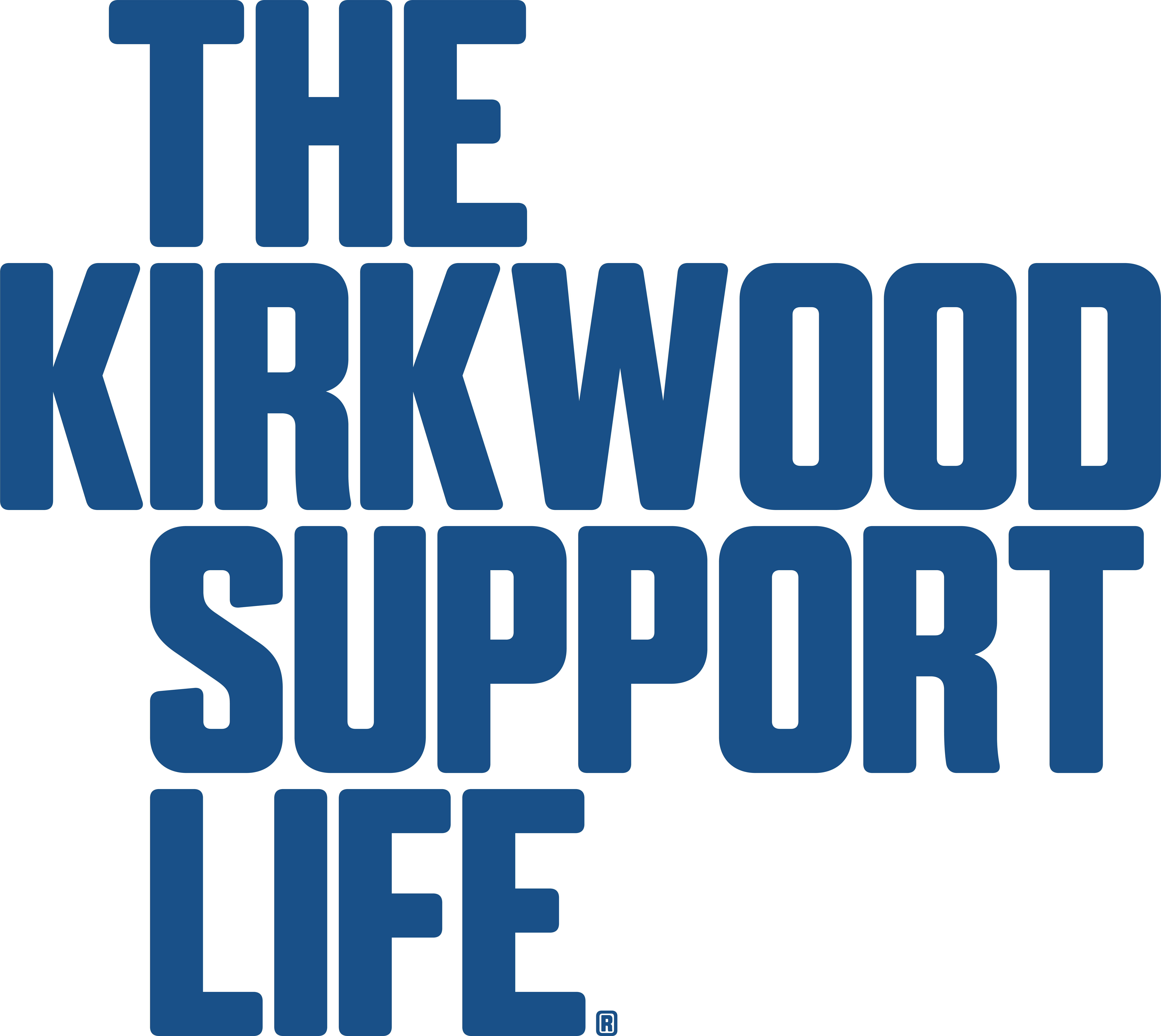 The Kirkwood Support Life Logo (Blue)