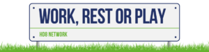 Work, Rest or Play - long logo with grass